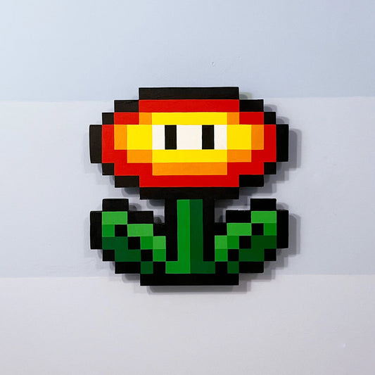 Mario Fire Flower (wood)